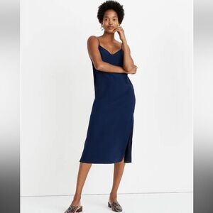 Madewell Eva Slip Dress, Navy, Size 0